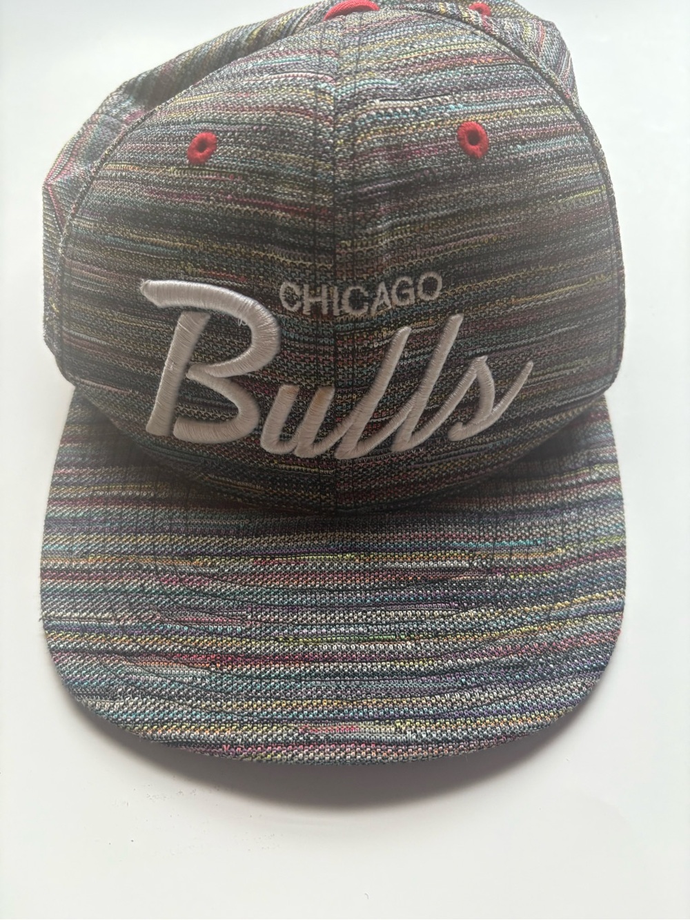 Mitchell & Ness Black and Red Snapback Cap